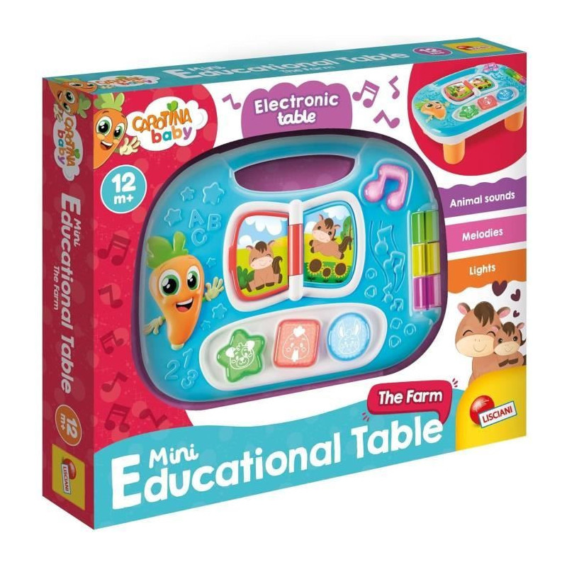 The Farm - Mini educational table - CAROTINA BABY - Discovery of anima