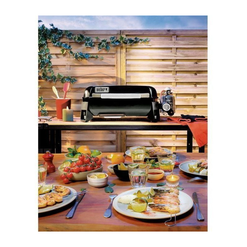 Gas griddle - WEBER - 43 cm - Black