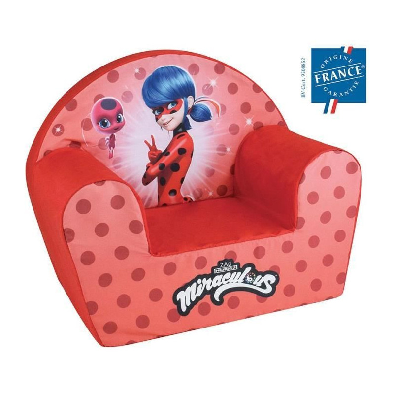 FUN HOUSE Miraculous Lady Bug club chair - W.52 x D.33 x H.42 cm - For