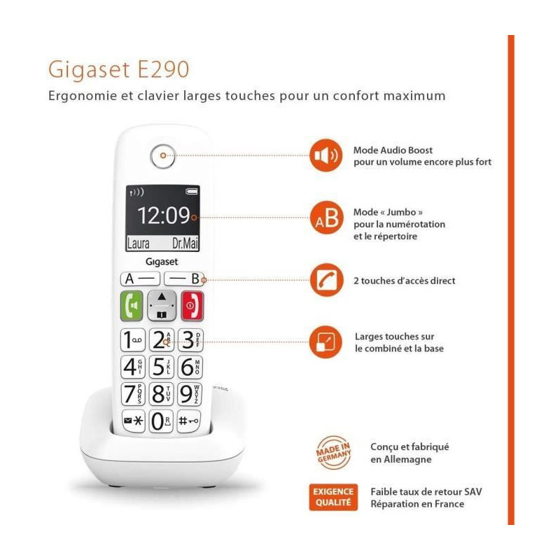 GIGASET E290 Duo WHITE