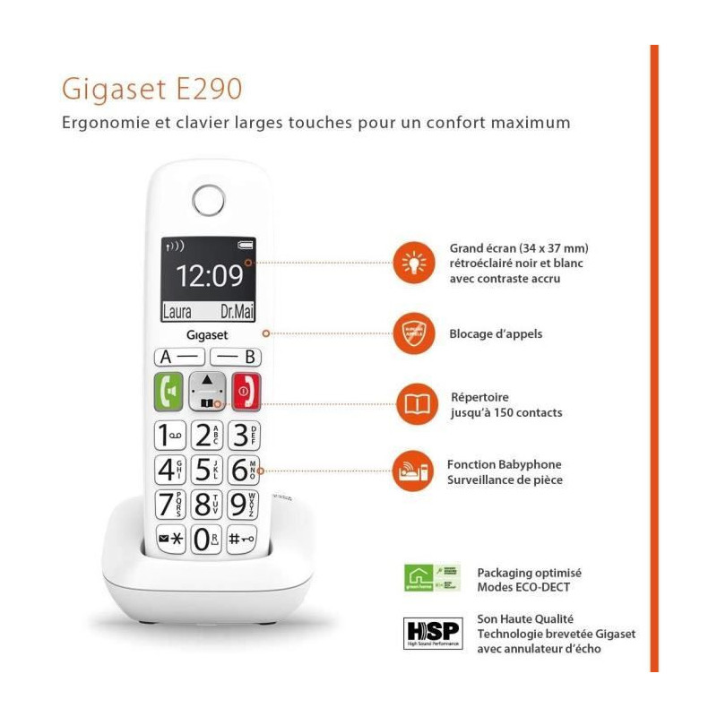 GIGASET E290 Duo WHITE