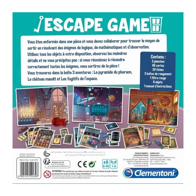CLEMENTONI - Escape Game - Board game