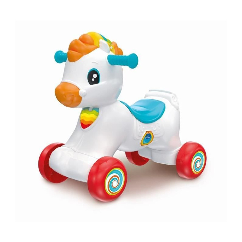 Clementoni - Rocking horse and wheels - Mane with intercation buttons