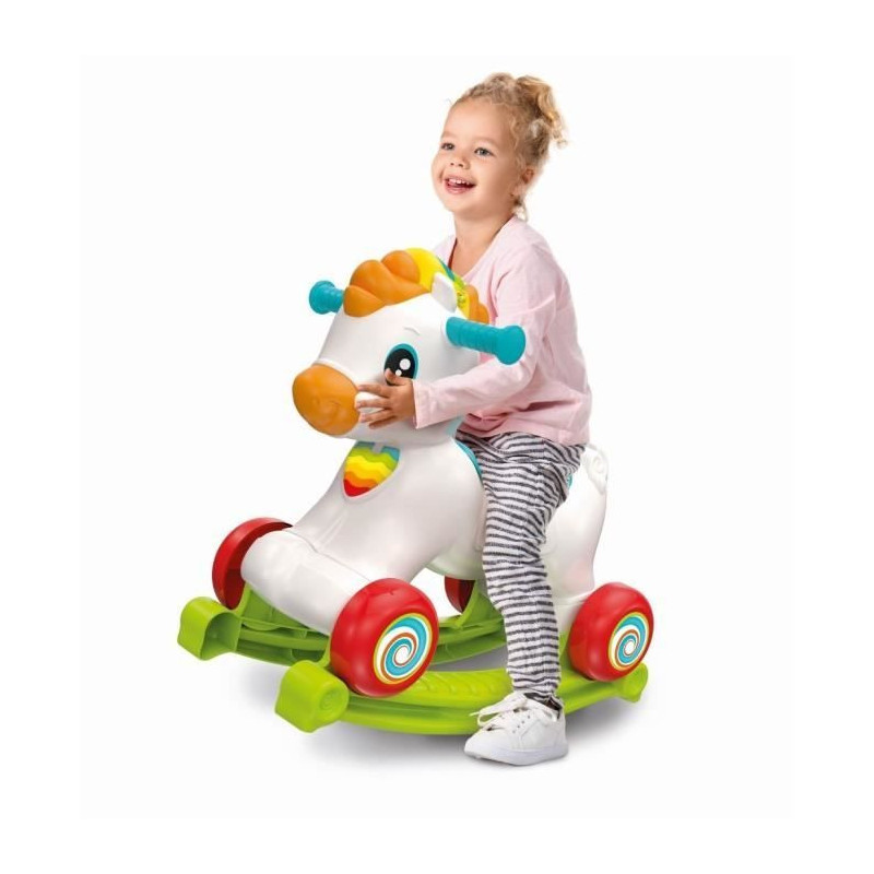 Clementoni - Rocking horse and wheels - Mane with intercation buttons