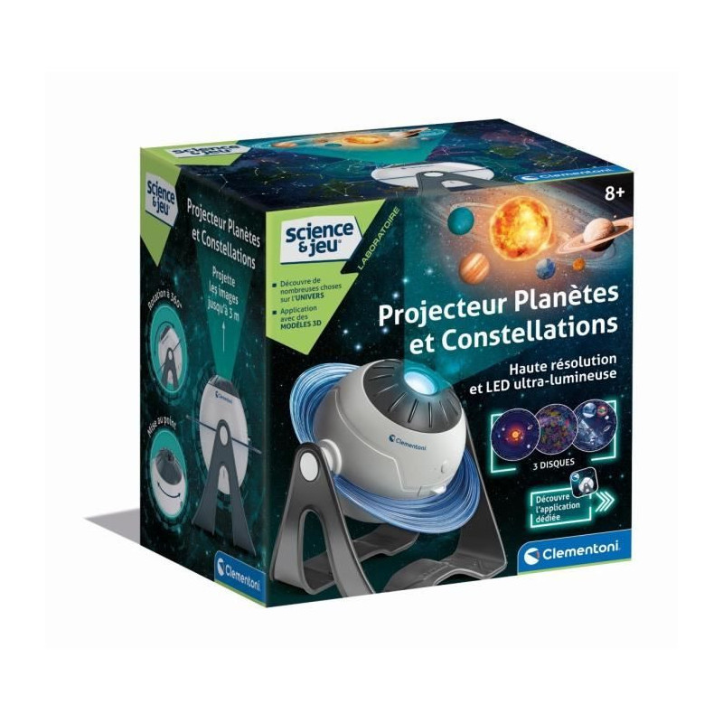CLEMENTONI - Planets and Constellations Projector - 3 game modes - Fre