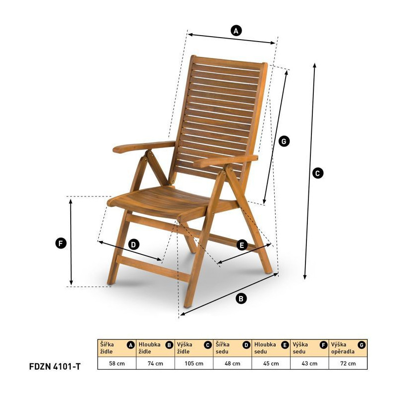 Adjustable chair - Fieldmann - FDZN 4101-T
