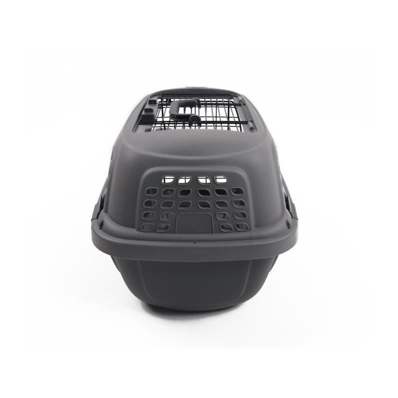 M.PETS ECO GIRO Cat Transport Crate - Plastic Cage - Size S - Gray