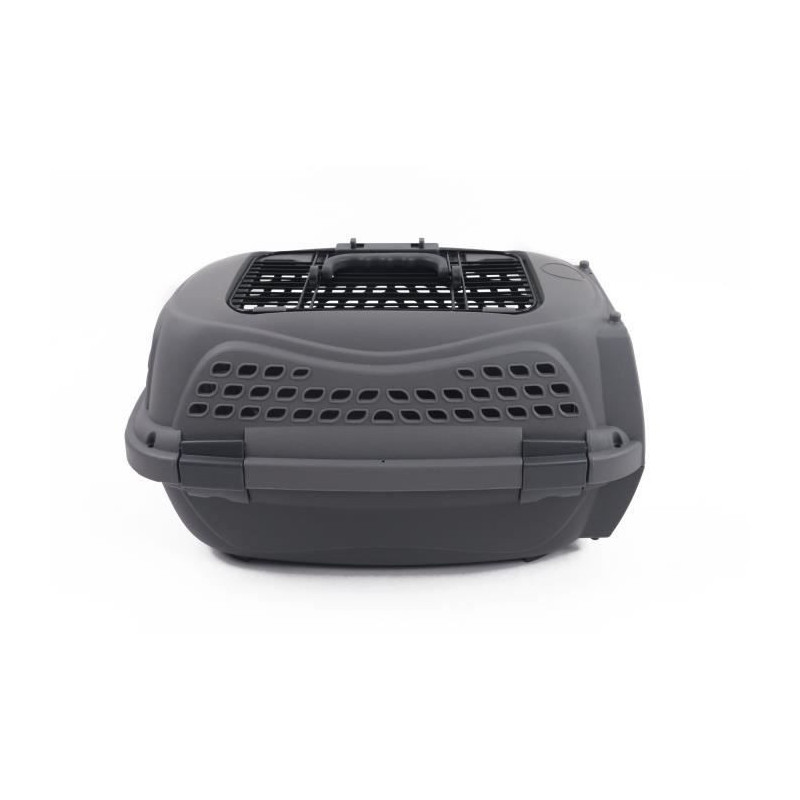 M.PETS ECO GIRO Cat Transport Crate - Plastic Cage - Size S - Gray