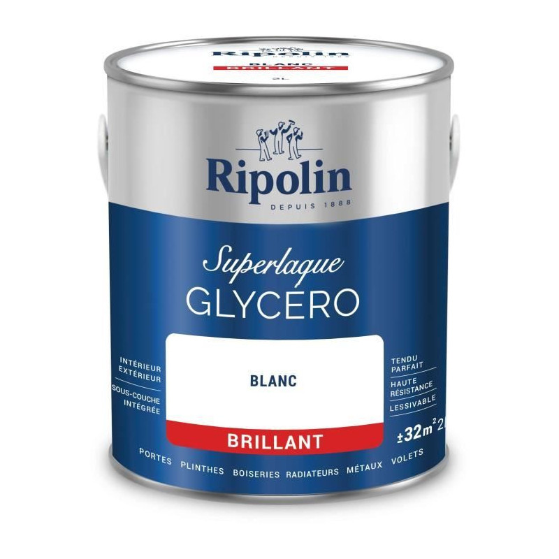 Glossy white glycerophthalic lacquer - RIPOLIN - 2 L