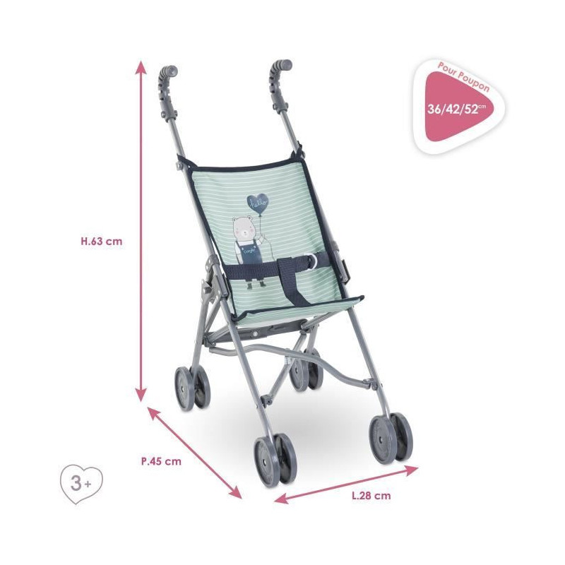 Umbrella stroller - COROLLE - Sage - Lightweight - Foldable - For 36/5