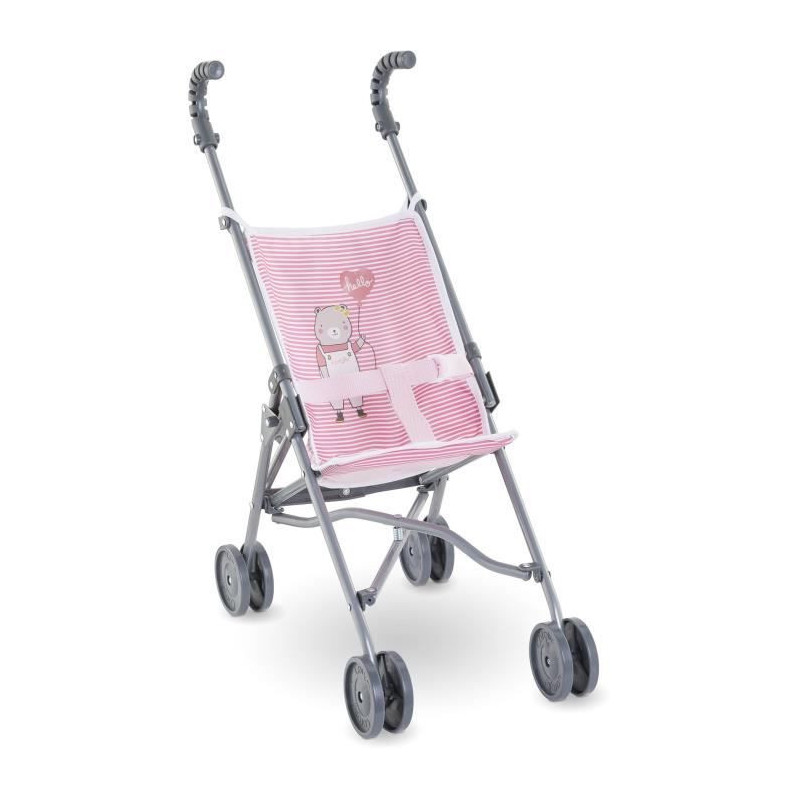Baby doll accessory - COROLLE - Pink stroller for 30, 36 and 42cm baby