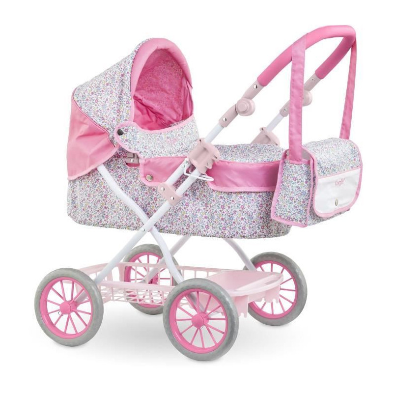 Baby doll accessories - COROLLE - Floral pram - for 36 to 52 cm baby d