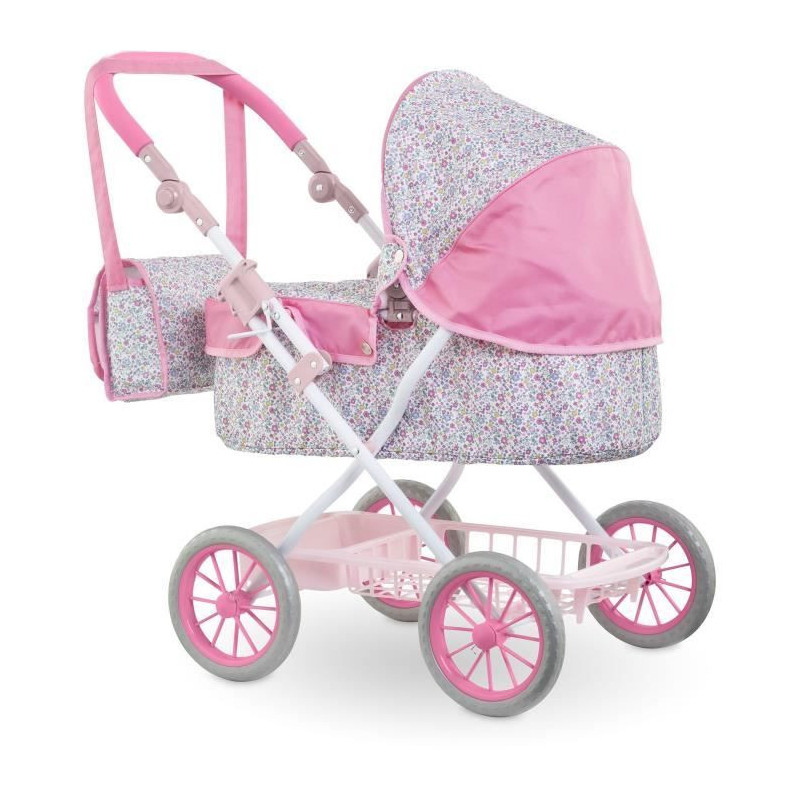 Baby doll accessories - COROLLE - Floral pram - for 36 to 52 cm baby d