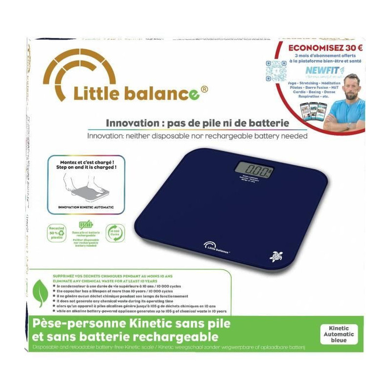 Bathroom scale - LITTLE BALANCE - Kinetic Auto - Blue