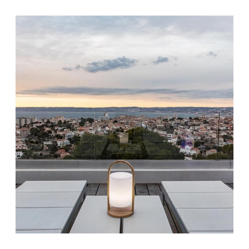 LUMISKY Woody LED wireless lantern - H 37 cm - White