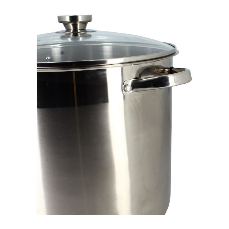 Pot with lid - MENASTYL - 4615451 - Stainless steel - 17 liters - 32 c