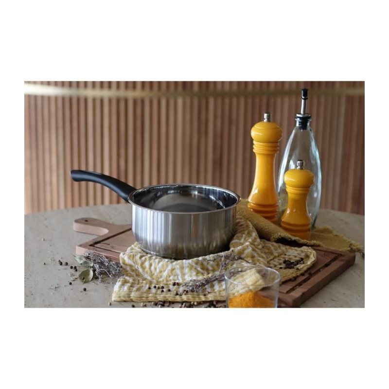 Casserole - MENASTYL - 6020241 - Stainless steel - 16 cm - Suitable fo