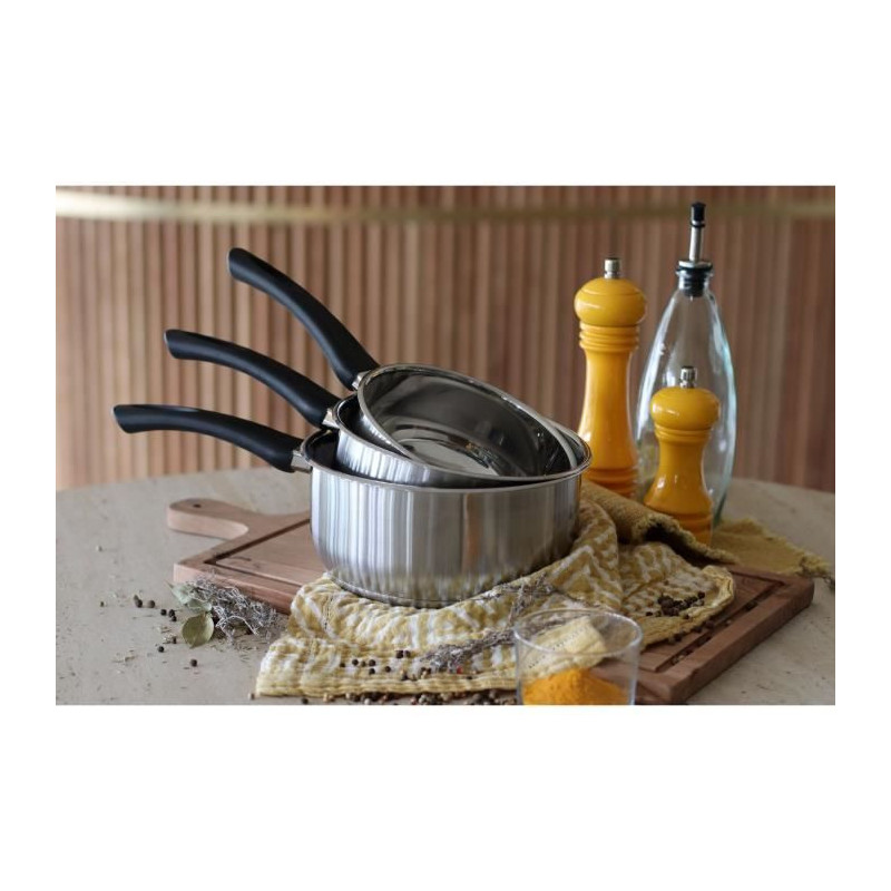 Casserole - MENASTYL - 6020241 - Stainless steel - 16 cm - Suitable fo