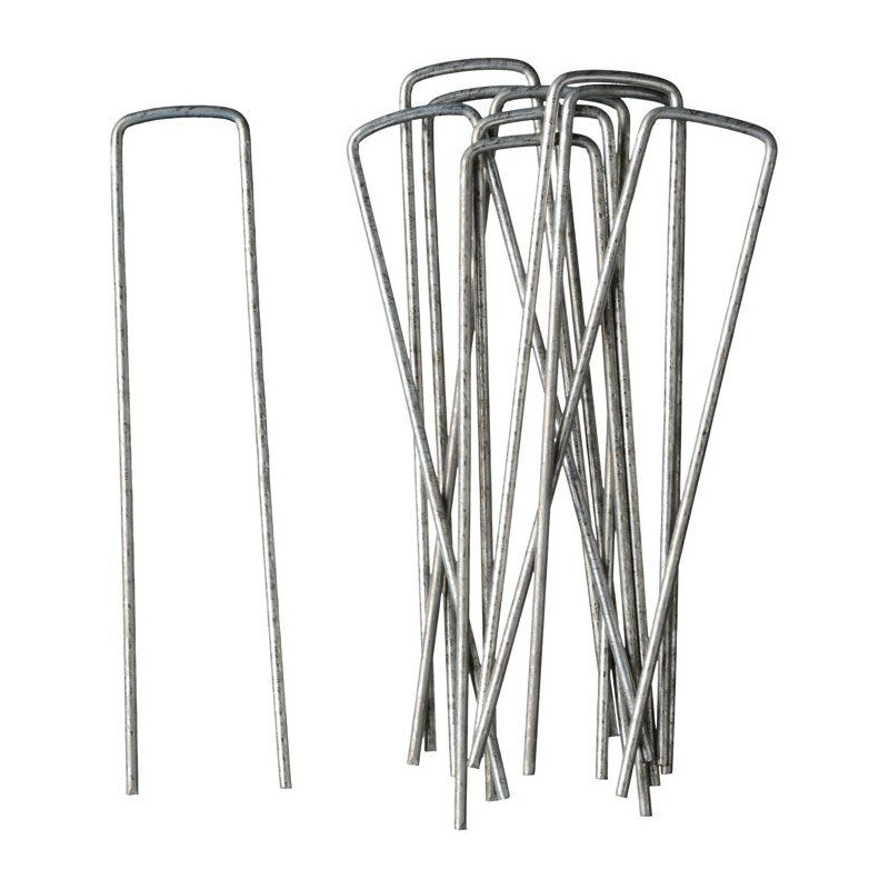 NATURE Set of 10 metal clips for floor fixing - Ø 3 mm / H 14 x 3 cm