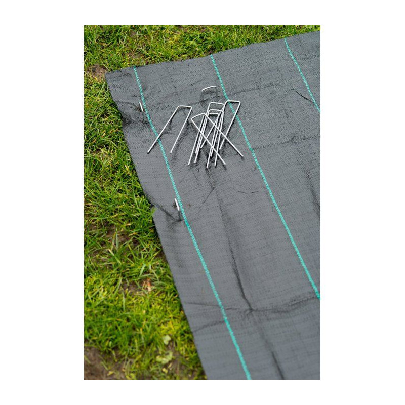 NATURE Set of 10 metal clips for floor fixing - Ø 3 mm / H 14 x 3 cm
