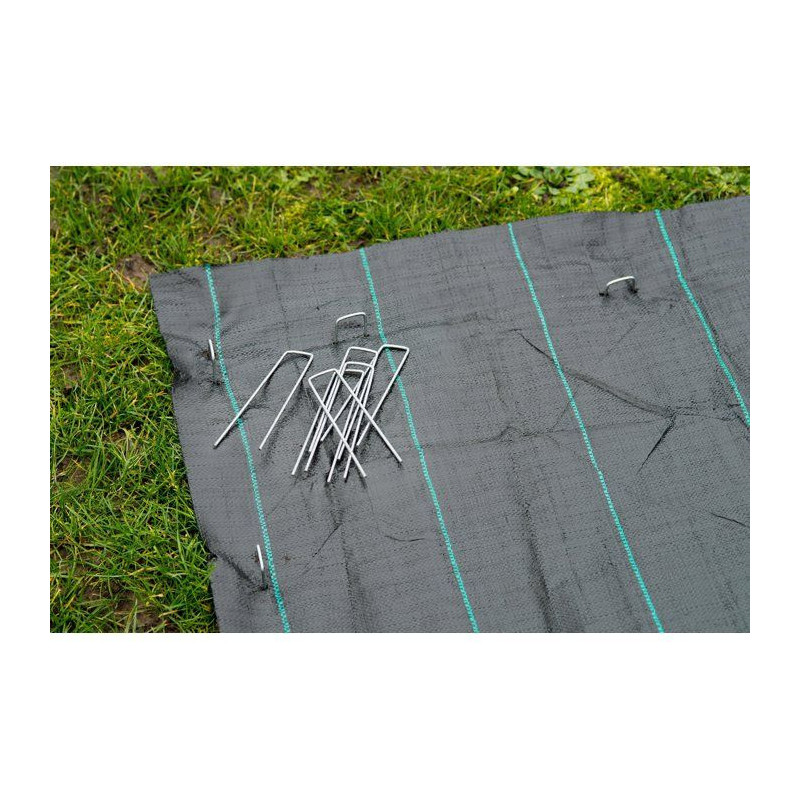 NATURE Set of 10 metal clips for floor fixing - Ø 3 mm / H 14 x 3 cm