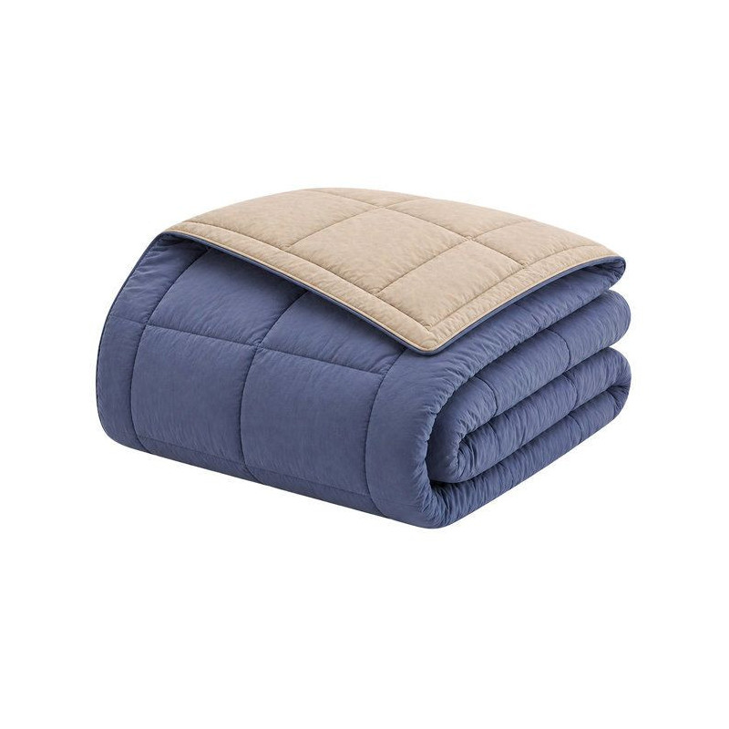 Microfiber Duvet 400g/m² CALGARY Petrol & Mastic 220x240cm