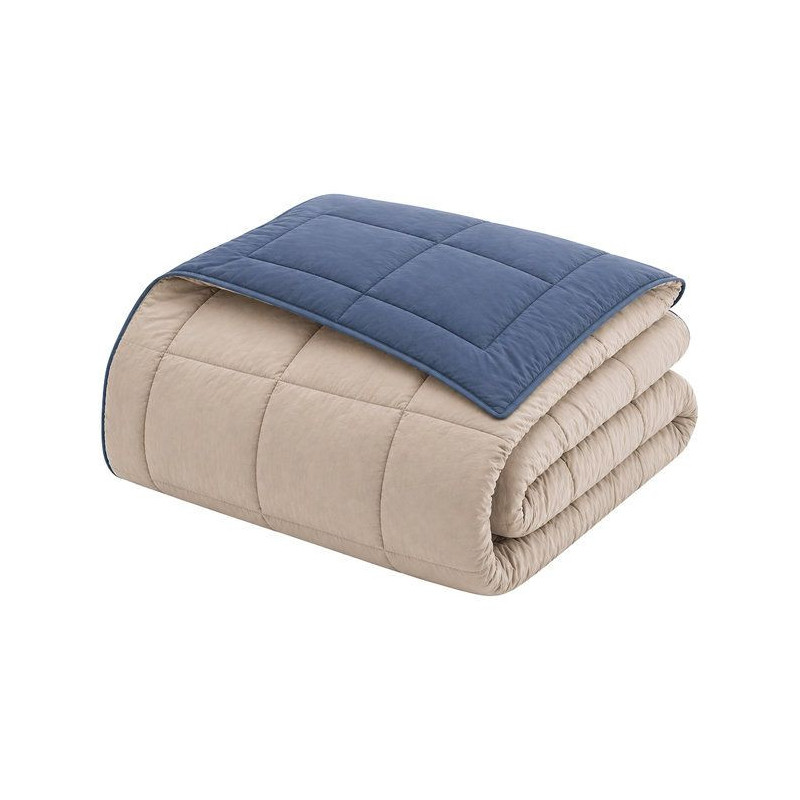 Microfiber Duvet 400g/m² CALGARY Petrol & Mastic 220x240cm