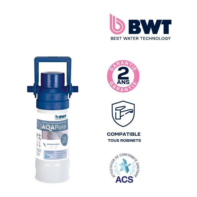 Filter - BWT - AQA PURA - Under sink filter to remove bad tastes and o
