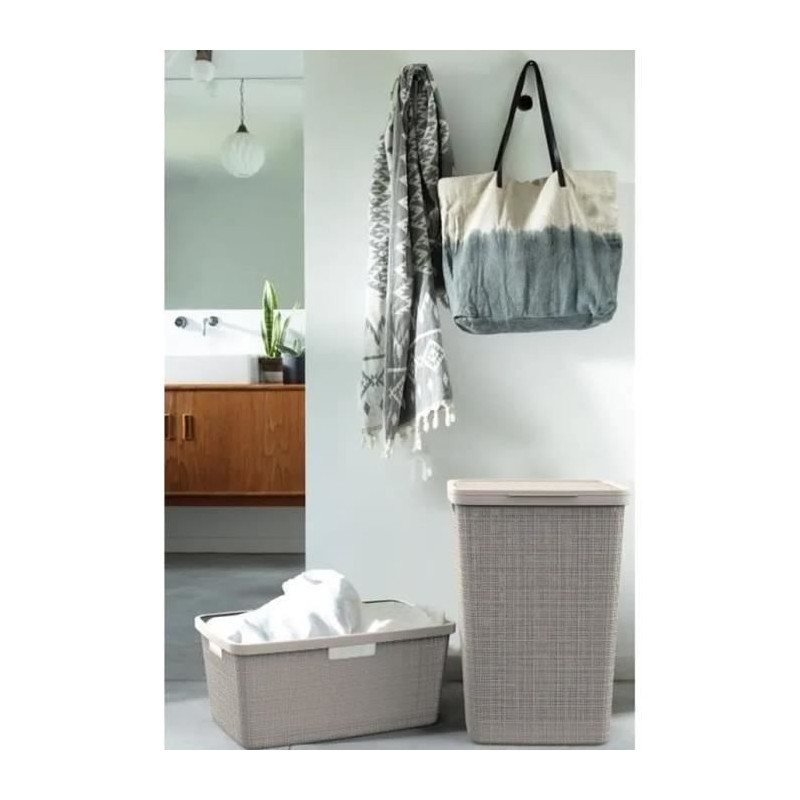 CURVER Jute laundry chest 58 L - Beige