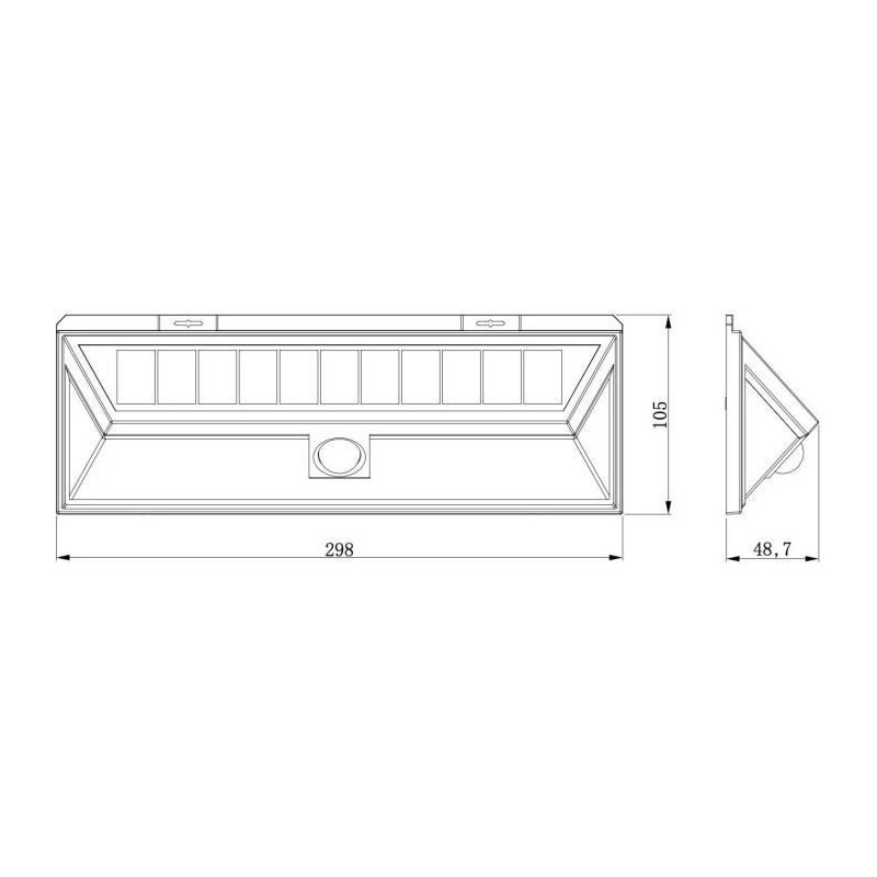Solar wall spotlight - GALIX - G4565 - Very bright with presence detec