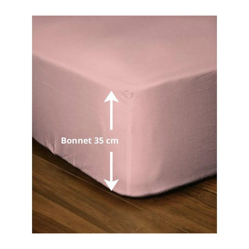Fitted sheet - LOVELY HOME - LH71625 - 140x190+35 cm - Pink