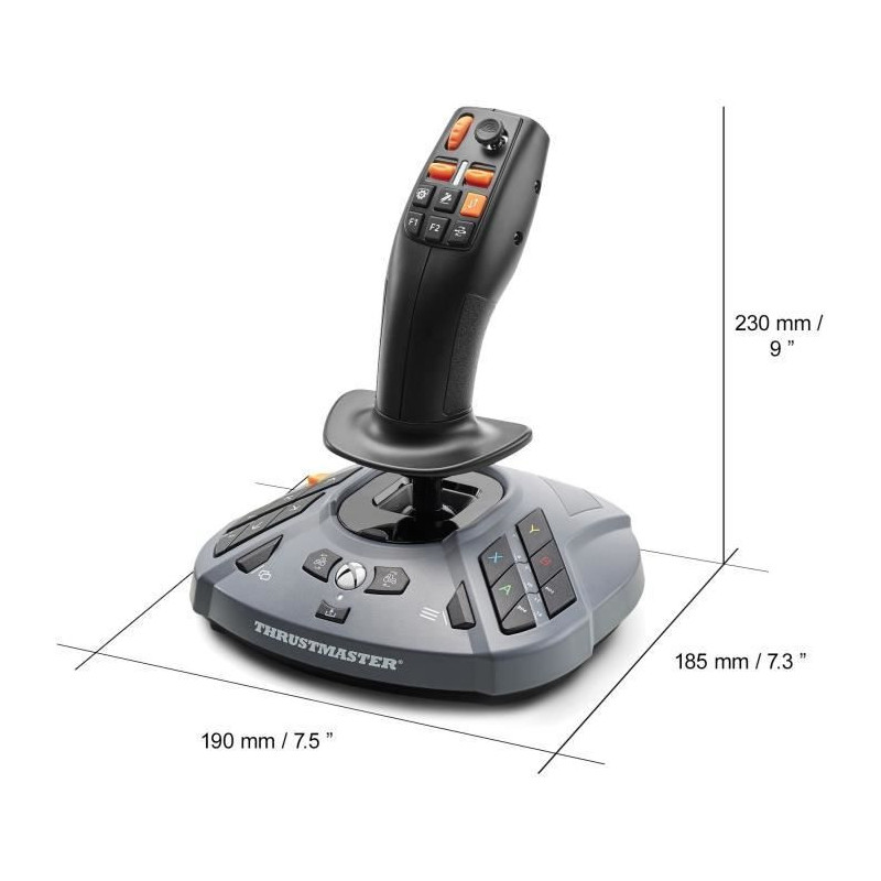 SimTask FarmStick XBOX Joystick - THRUSMASTER - Gray and black
