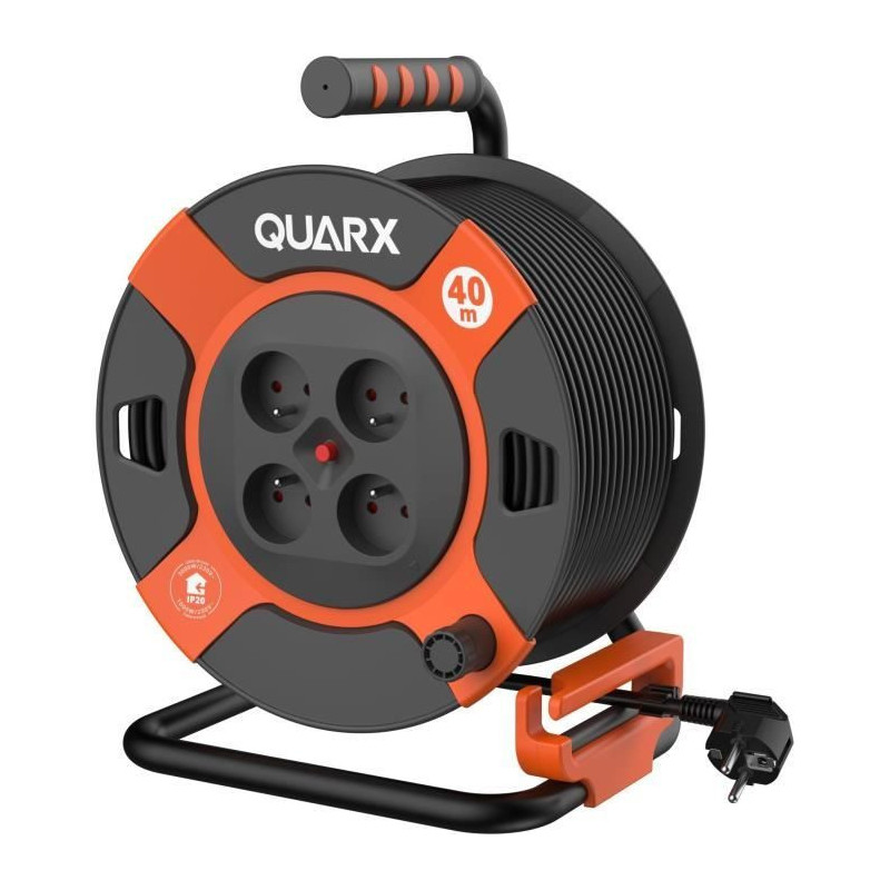 Cable reel - QUARX - DIY - 40m, H07RN-F 3G2.5mm², metal drum