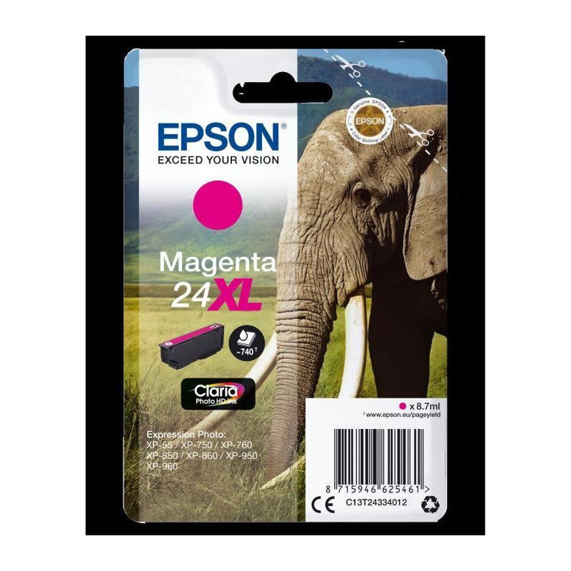 EPSON Cartridge T2433 - Elephant - Magenta XL