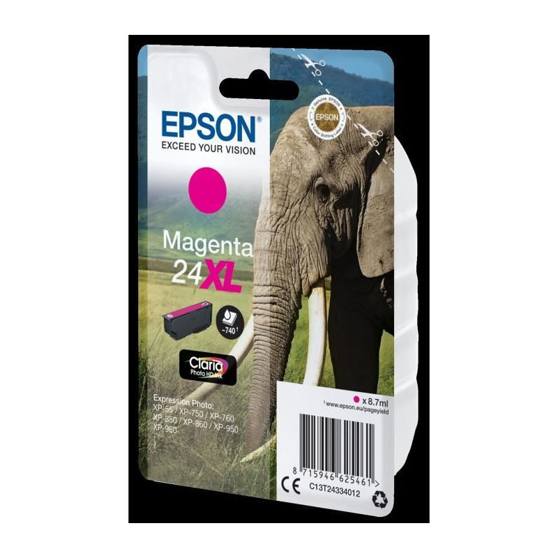 EPSON Cartridge T2433 - Elephant - Magenta XL