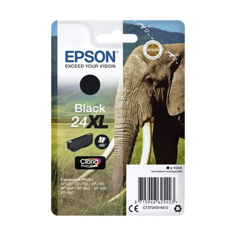 EPSON T2431 Cartridge - Elephant - Black XL