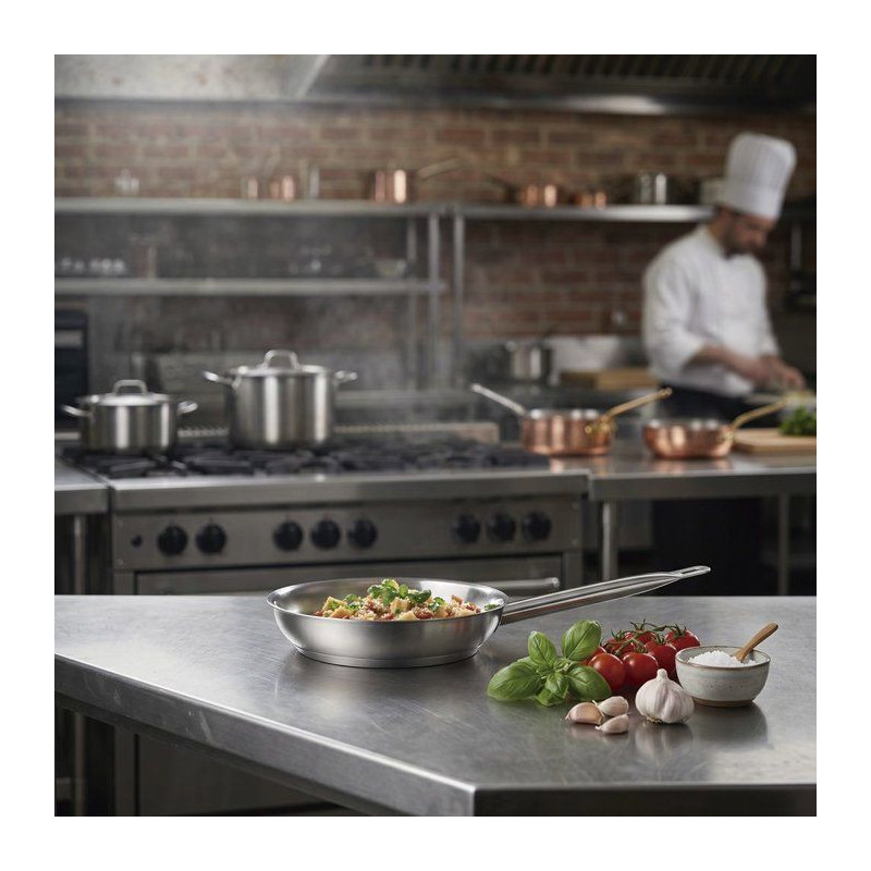 INOXIBAR Poele Stainless Steel Professional Line - Non-stick - Ø 20 c