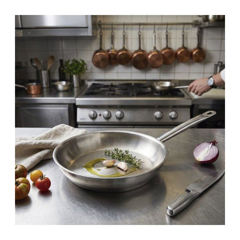 INOXIBAR Poele Professional Stainless Steel Line - Without anti-stick