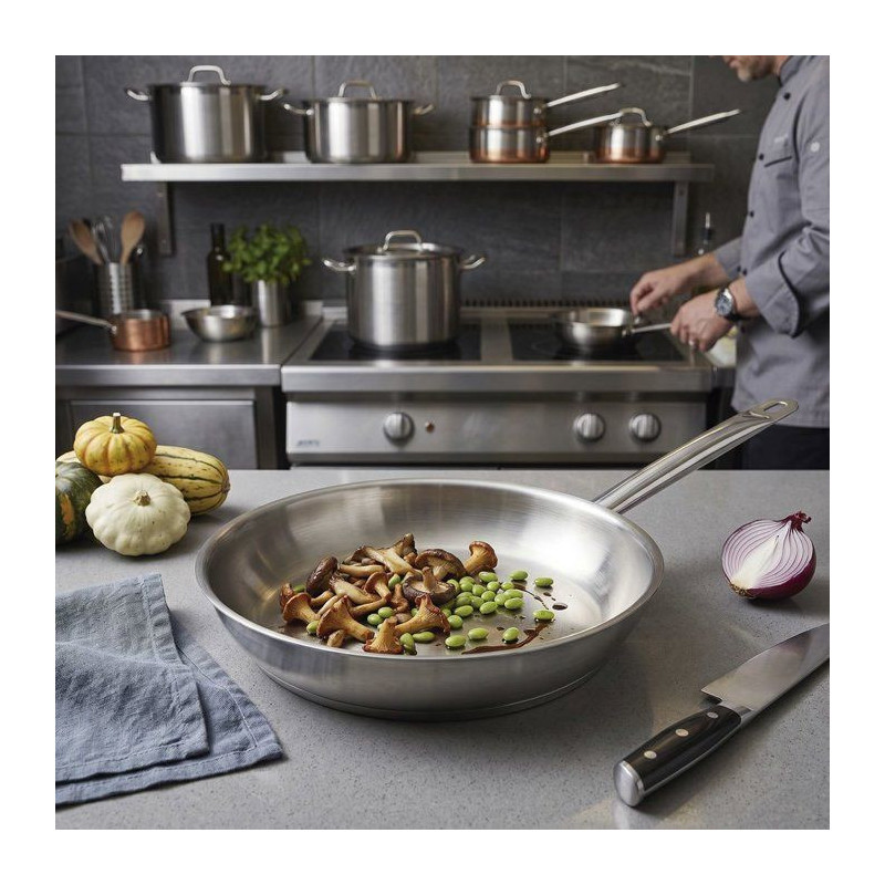 INOXIBAR Poele Stainless Steel Professional Line - No anti-stick - Ø