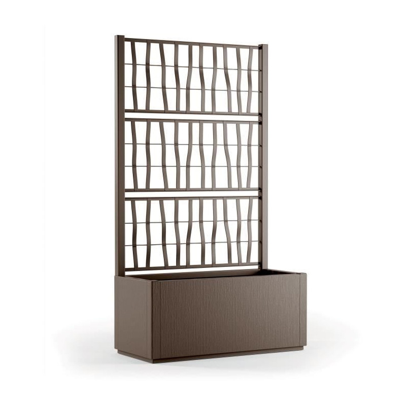 Ethica rectangular flower box 80 cm with taupe trellis