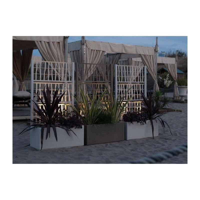Ethica rectangular flower box 80 cm with taupe trellis