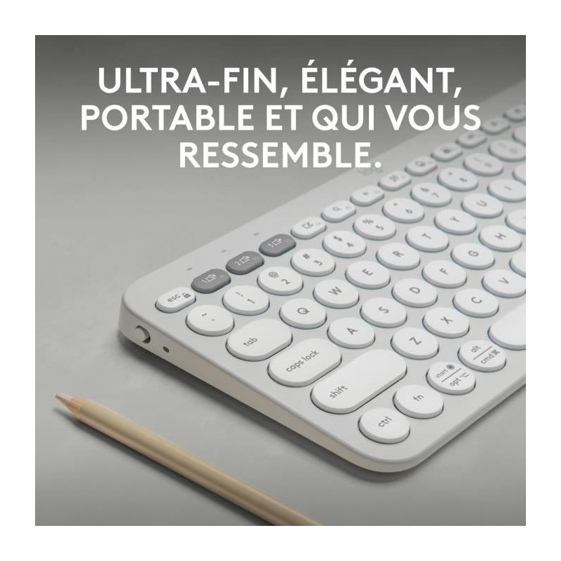 LOGITECH - Wireless keyboard - Pebble Keys 2 K380s - Bluetooth - Easy-