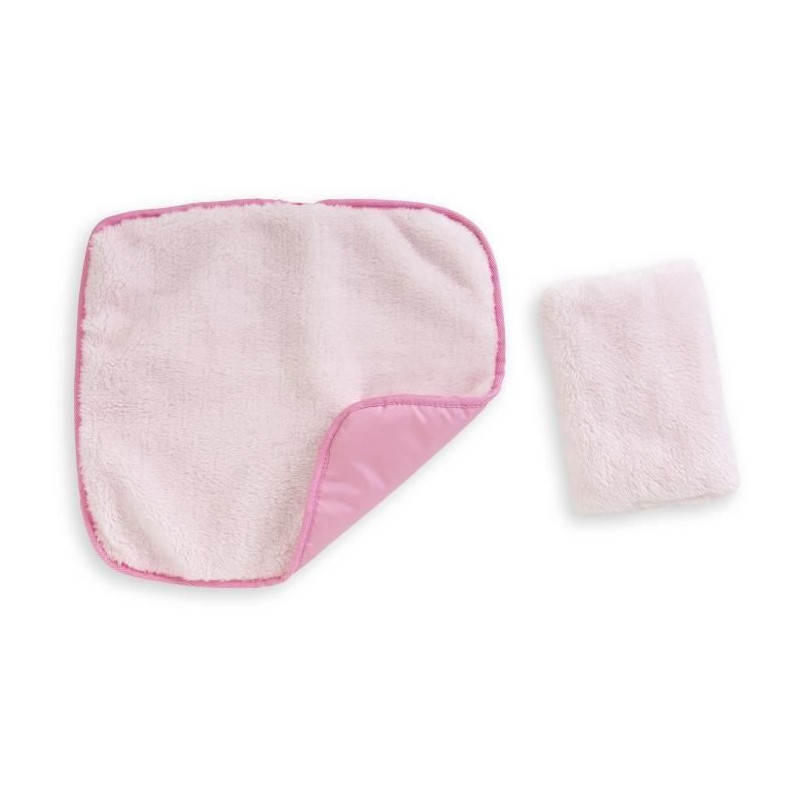 Baby doll accessories - COROLLE - Pink plush bassinet set - for 36 and