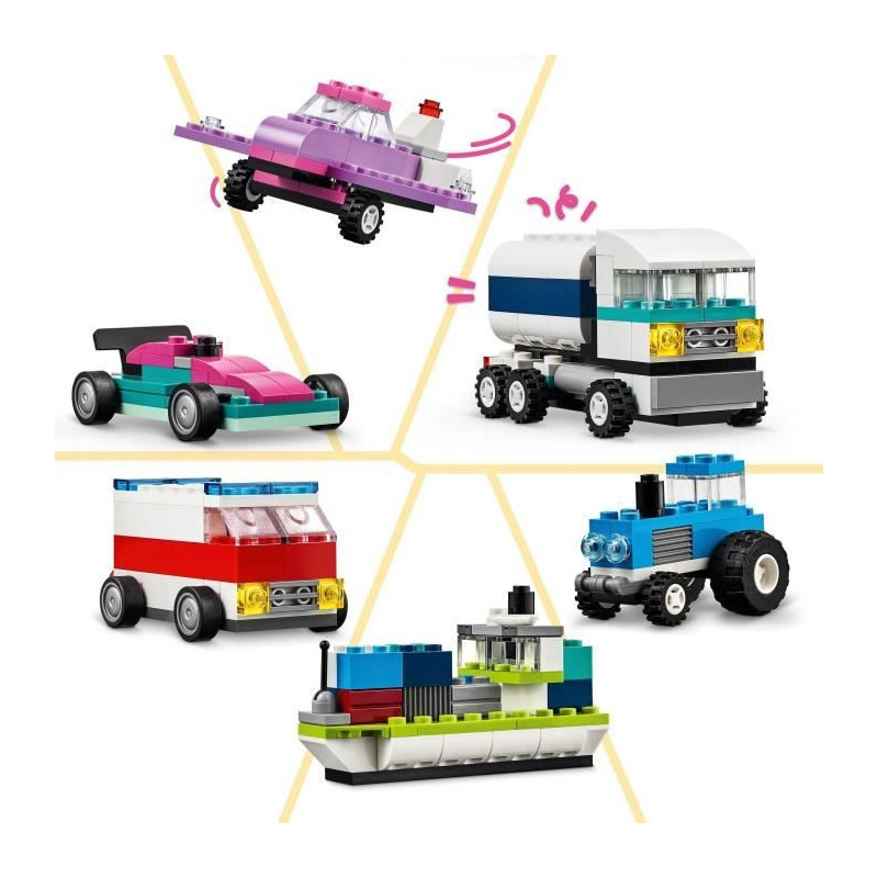 LEGO 11036 Classic Creative Vehicles, Model Car, Police Vehicle, Truck