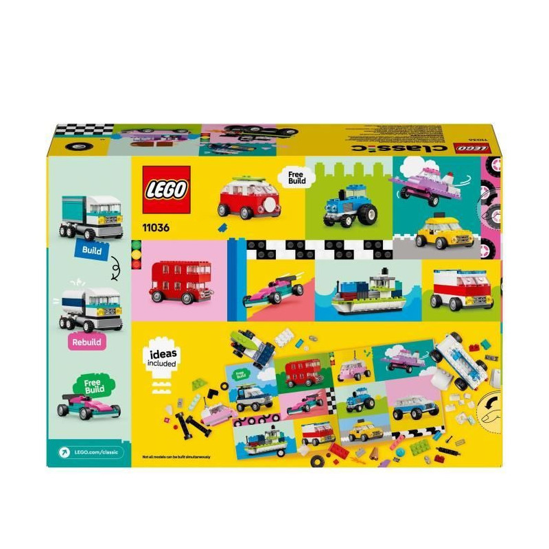 LEGO 11036 Classic Creative Vehicles, Model Car, Police Vehicle, Truck