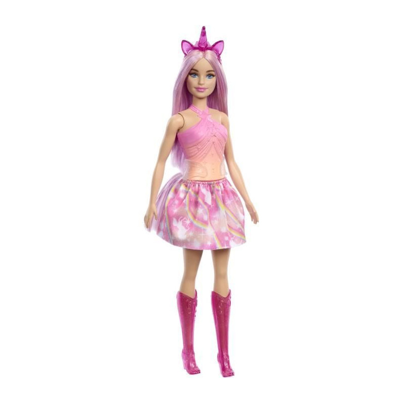 Barbie Unicorn Dolls with Fancy Hair and Ombre Outfits HRR13