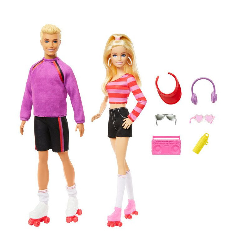 Barbie-Fashionistas-Dolls and accessories set roller skates HXK90
