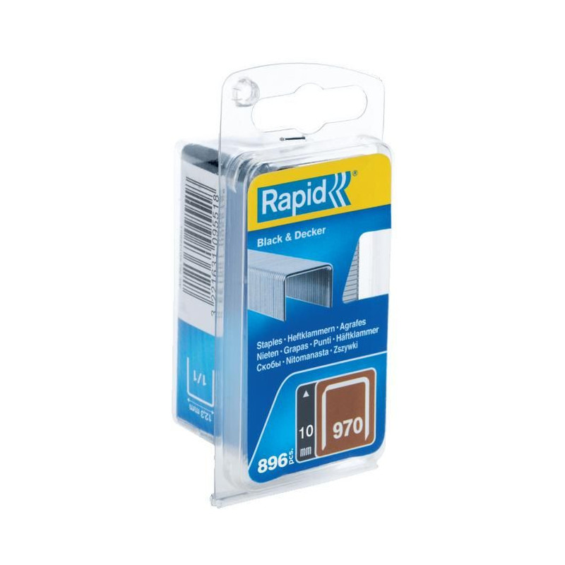 RAPID Galvanized staples - Flat wire - N ° 970/10 mm