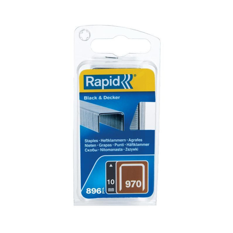 RAPID Galvanized staples - Flat wire - N ° 970/10 mm