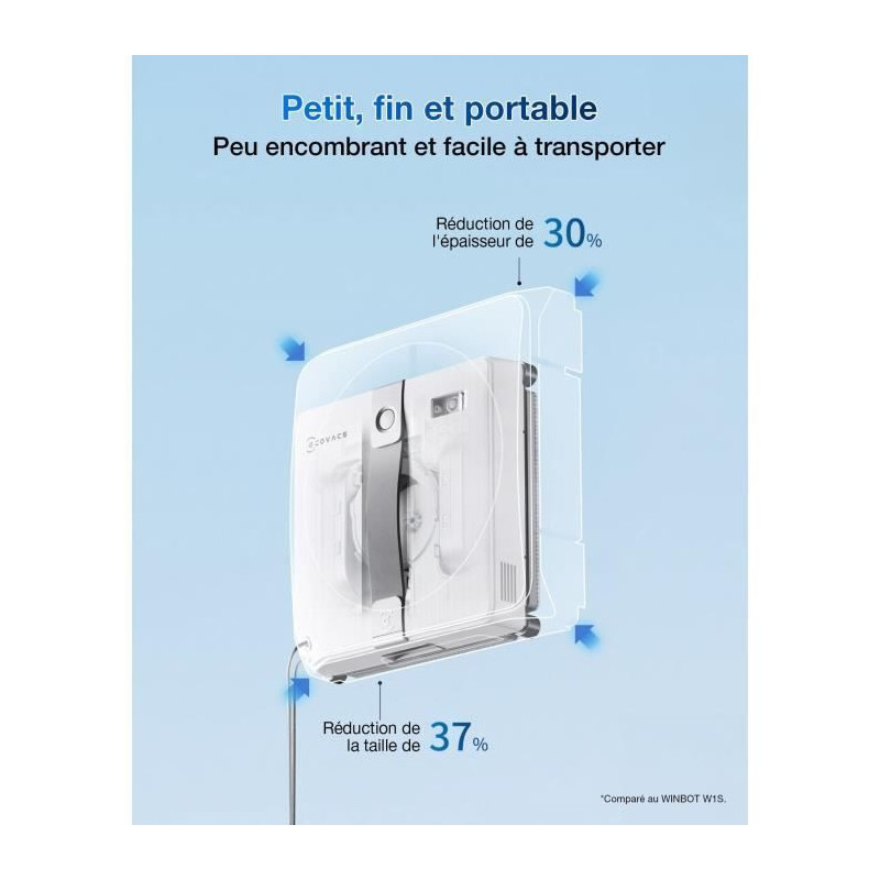 ECOVACS WINBOT Mini - Window Cleaning Robot - Compact Design - Dual No